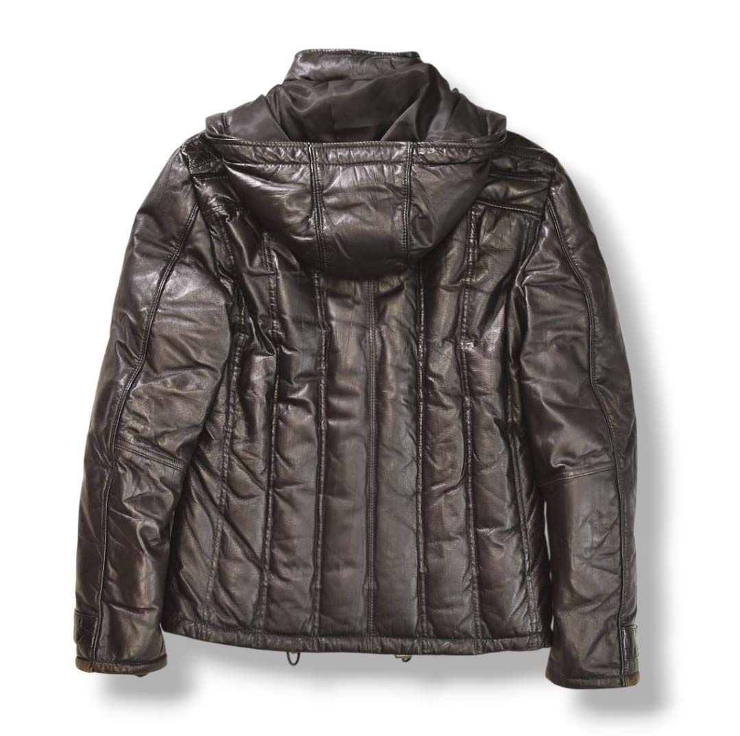 新品 近い美品 TWELVE トルネードマート 同社 9万円程 羊革 ジャケット 本革】 トルネードマート TORNADO MART 羊革 ラムレザー フーデット