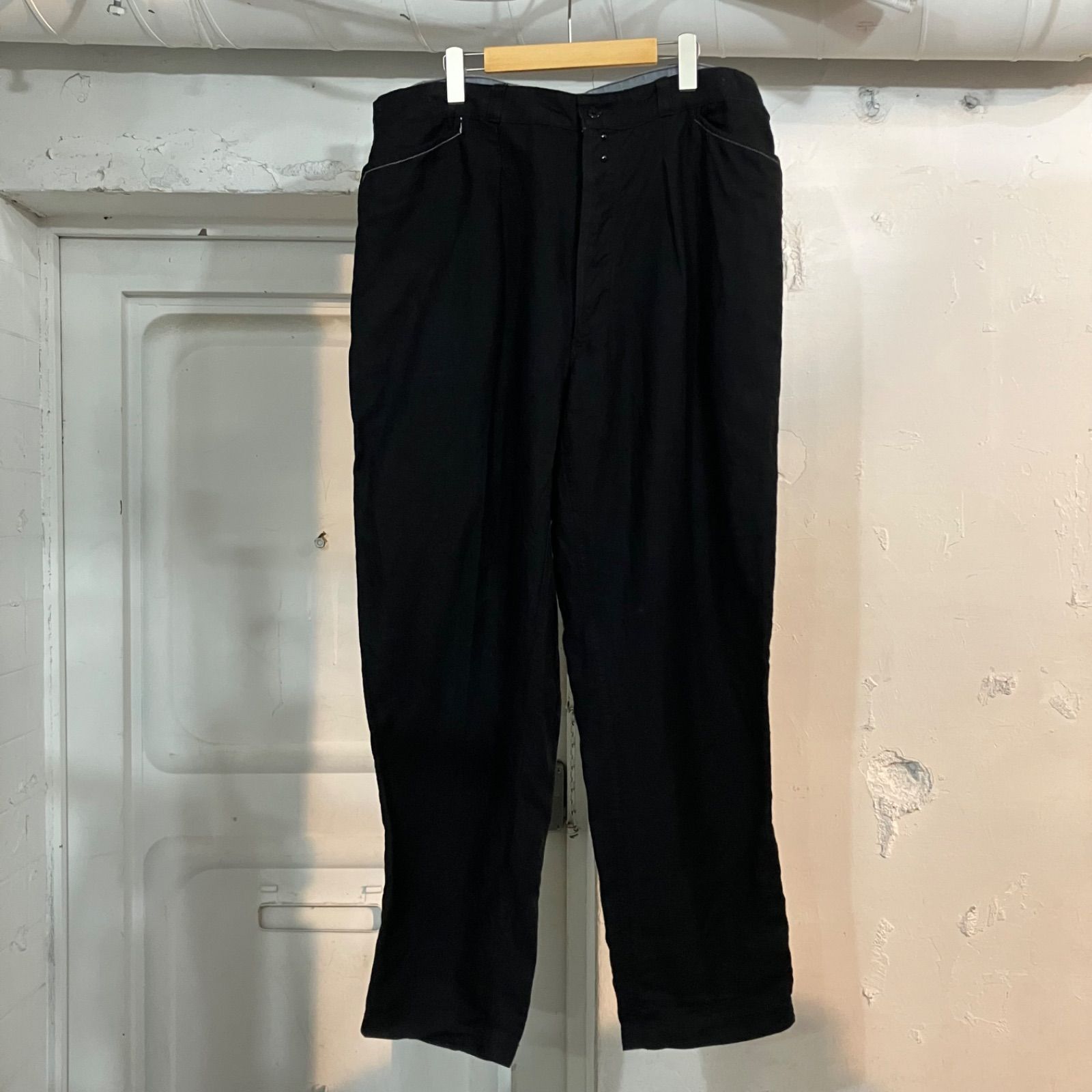 50s AU MOLINEL / フレンチワーク ブラックリネン マキニョンパンツ