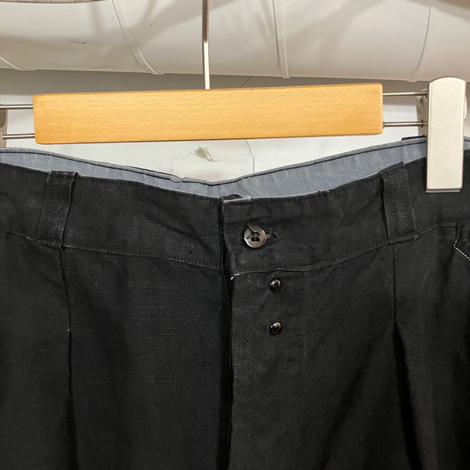 50s AU MOLINEL / フレンチワーク ブラックリネン マキニョンパンツ