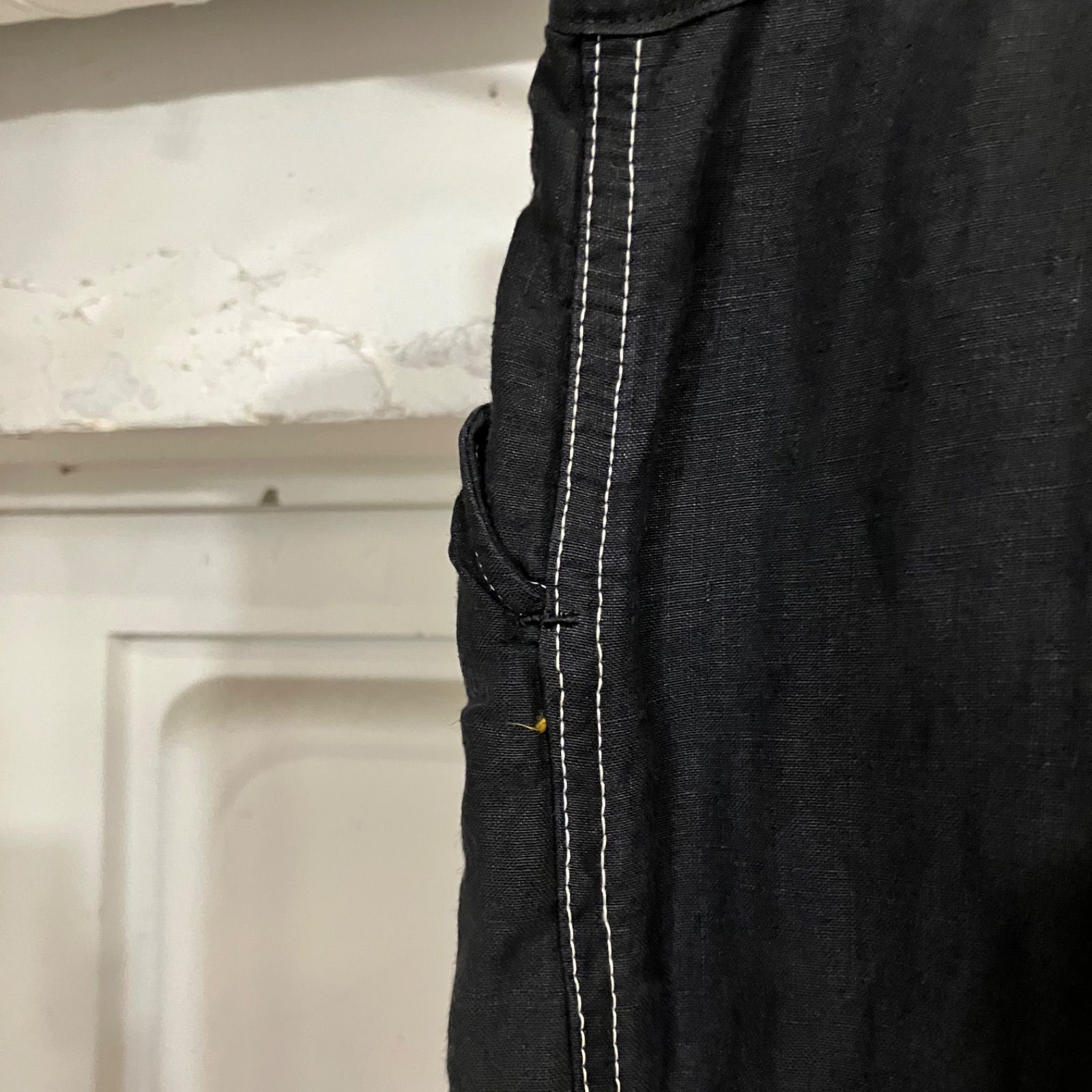 50s AU MOLINEL / フレンチワーク ブラックリネン マキニョンパンツ