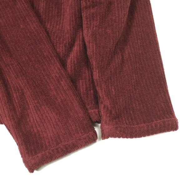 BASERANGE ベースレンジ 24AW FILL JACKET テリーフリース ノーカラージャケット XS ASTER BROWN RED パイル 定価41,800円 アウター【新古品】【中古】【BASERANGE】 新品 BASERANGE ベースレンジ 24AW FILL JACKET テリーフリース ノー