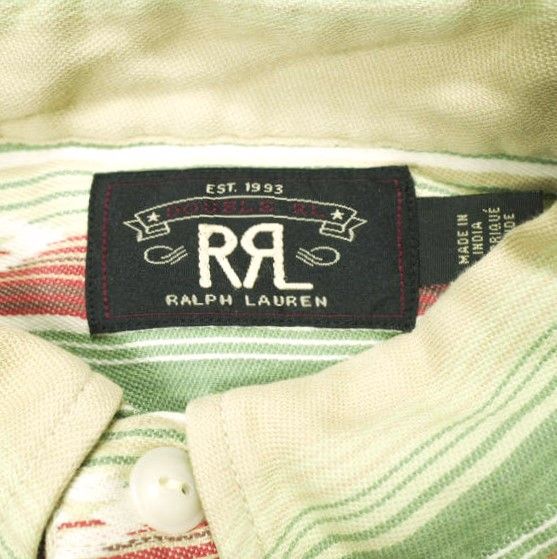 RRL ダブルアールエル サウスウエスタンジャカードワークシャツ 782858290001 M Double RL 定価45,100円 長袖 ネイティブ ストライプ RRL ダブルアールエル サウスウエスタンジャカードワークシャツ