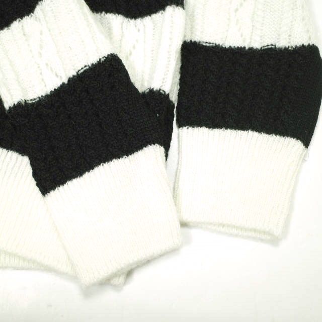 tao COMME des GARCONS タオ コムデギャルソン 23SS 日本製 SHUN SUDO フラワー刺繍ボーダークルーネックニット TK-N022 S BLACK/WHITE セーター Tricot トリコ 定価64,900円 トップス【新古品】【中古】【tao COMME des GARCONS】 新品 tao COMME des GARCONS タオ コムデギャルソン 23SS 日本製 SHUN