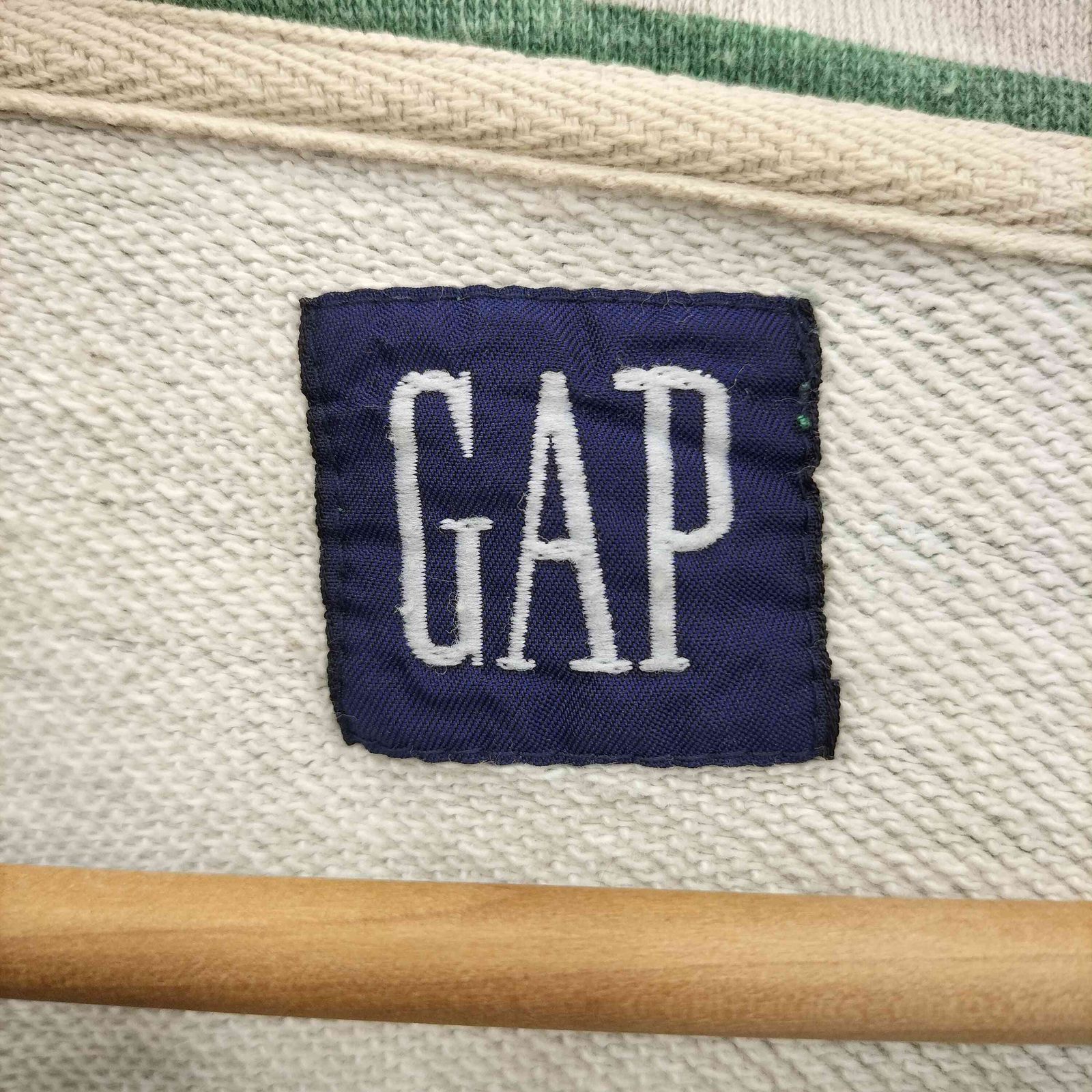 ギャップ Gap 90s インドネシア製 OLD ボーダー ハーフジップ 