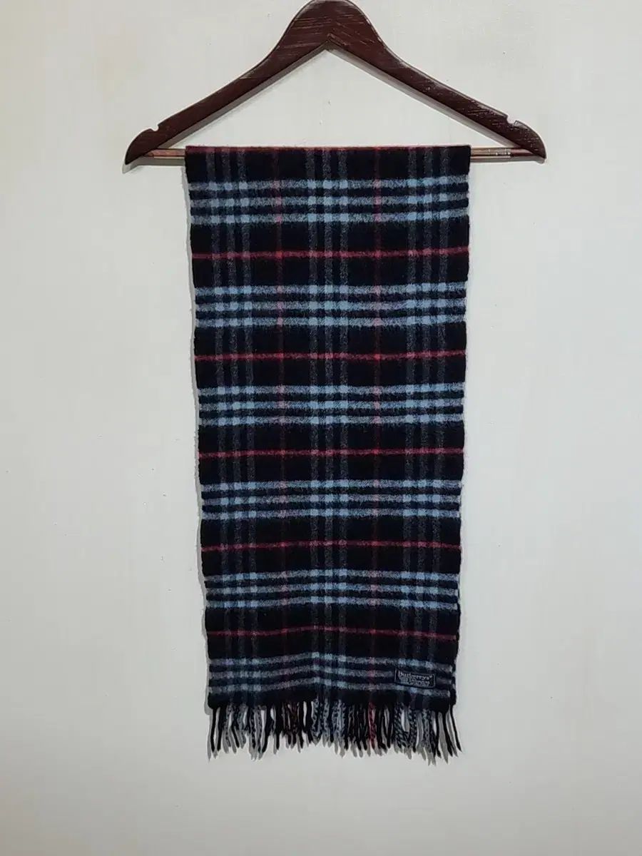 正規品) バーバリー チェック カシミア マフラー ネイビー