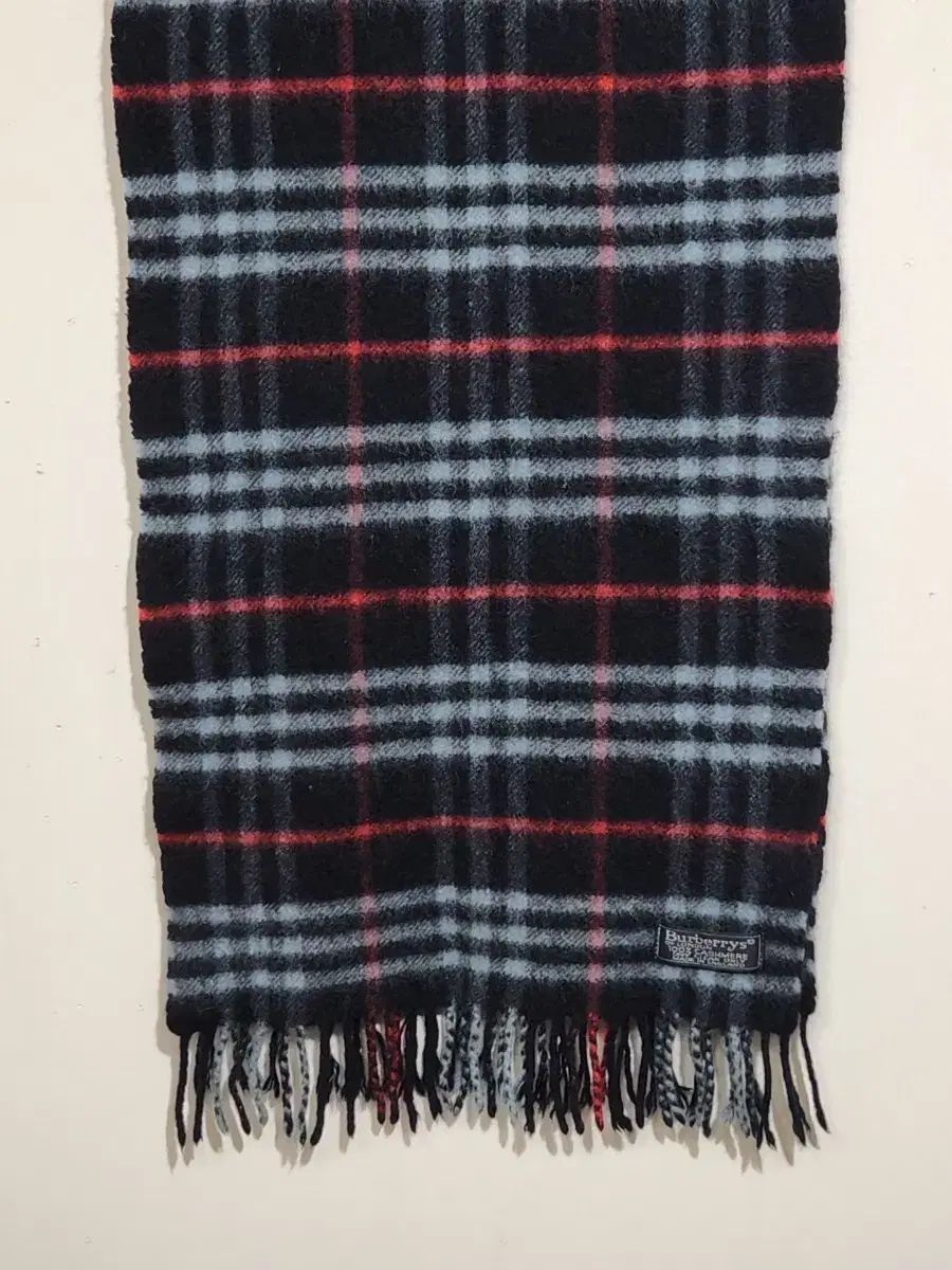 正規品) バーバリー チェック カシミア マフラー ネイビー