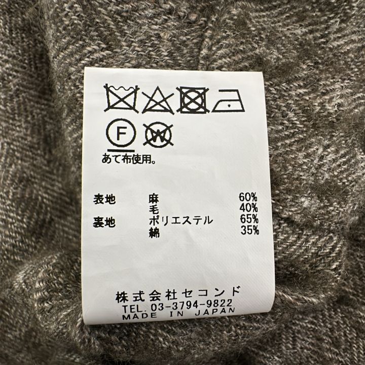 m's braque (エムズブラック) ③ リネンウールヘリンボン