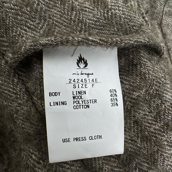 m's braque (エムズブラック) ③ リネンウールヘリンボン