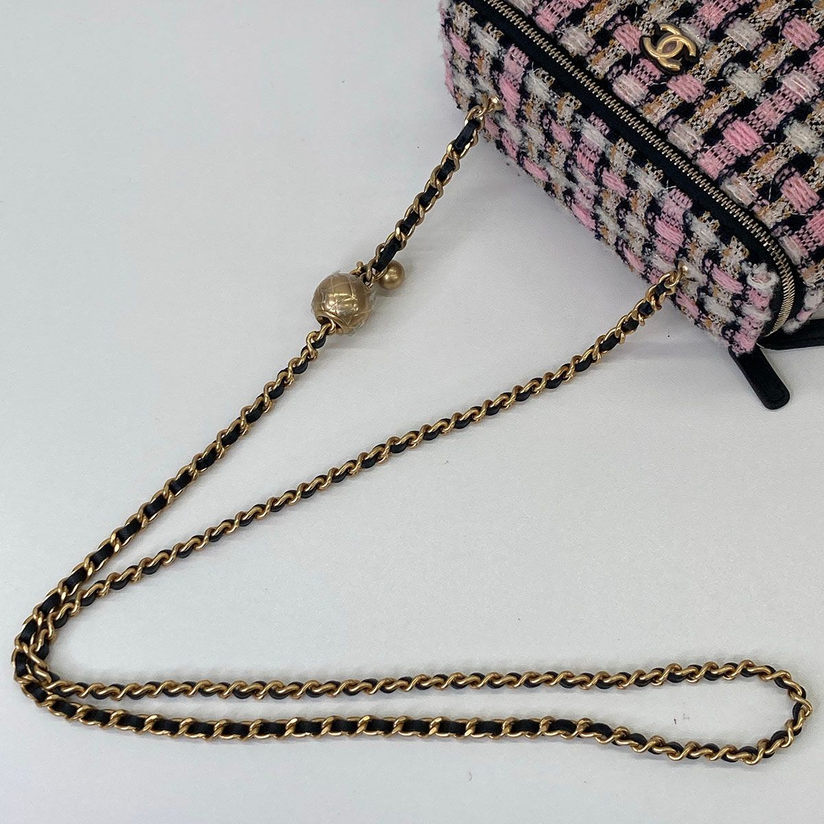 CHANEL シャネル ツイード バニティ ミニ チェーン ショルダーバッグ