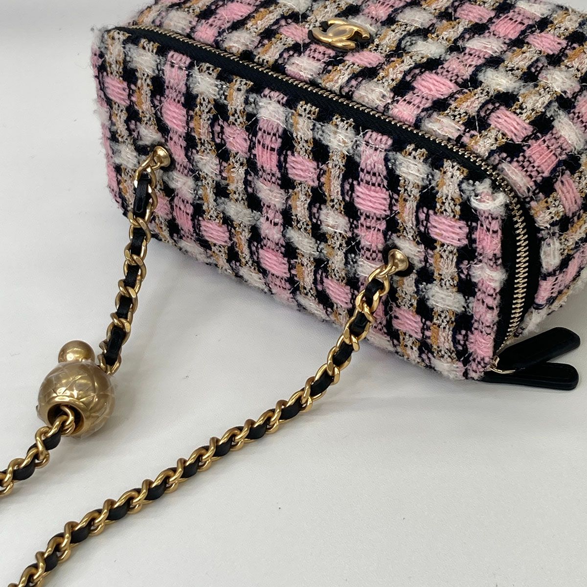 CHANEL シャネル ツイード バニティ ミニ チェーン ショルダーバッグ