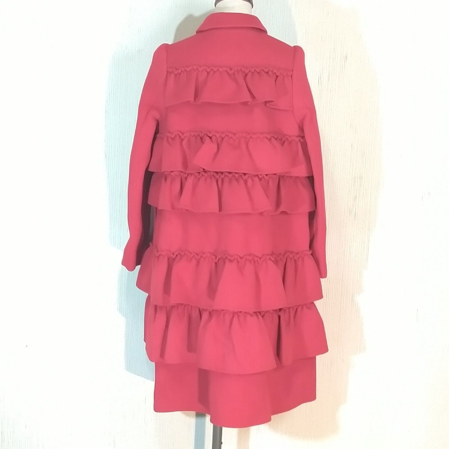 最終お値下！【新品】BORDERS at BALCONYコート36 新品】BORDERS at BALCONY モヘヤ混ヘリンボーンロングコート