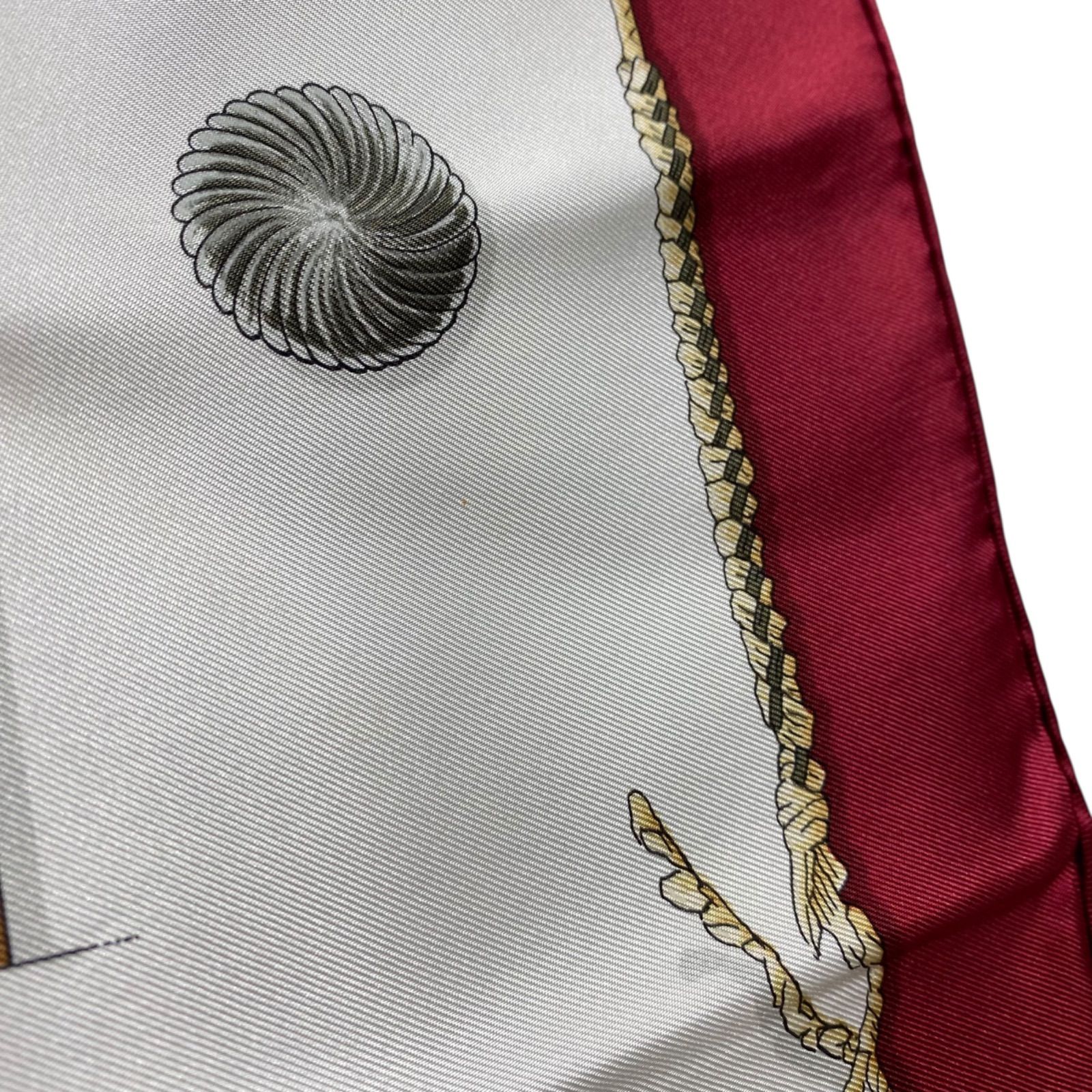 美品 エルメス カレ90 CANNES & POMMEAUX シルクスカーフ 美品 エルメス カレ90 CANNES & POMMEAUX シルクスカーフ