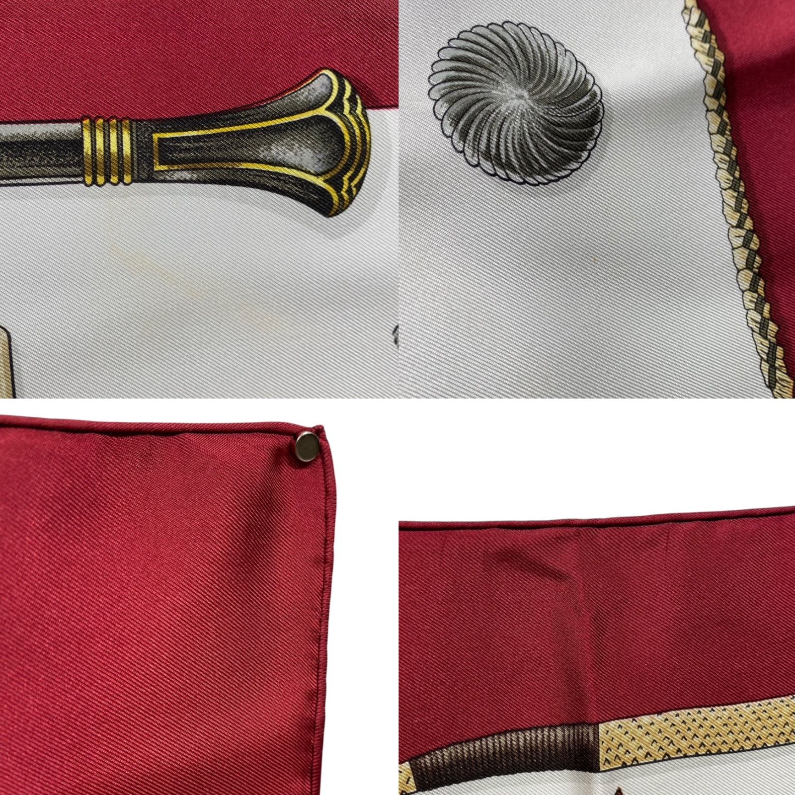 美品 エルメス カレ90 CANNES & POMMEAUX シルクスカーフ 美品 エルメス カレ90 CANNES & POMMEAUX シルクスカーフ