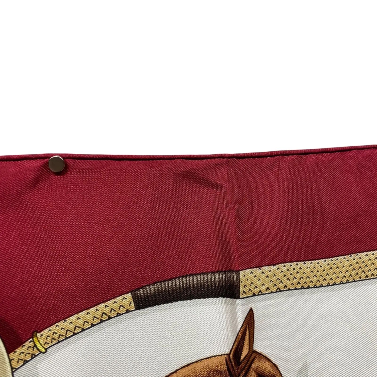 美品 エルメス カレ90 CANNES & POMMEAUX シルクスカーフ ステッキ柄