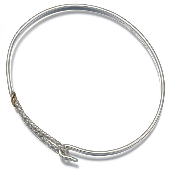 ティファニー　正規品　バングル　シルバー925×14金 ティファニー ブレスレット バングル シルバー 925/K14YG #181933