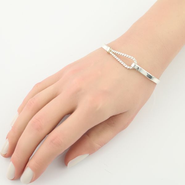 ティファニー ブレスレット バングル シルバー 925/K14YG #181933