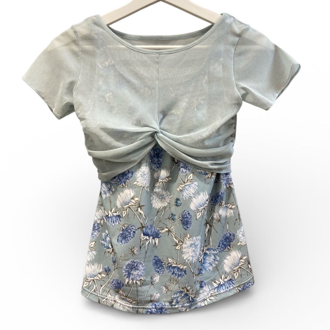 購入 chacott チャコット シアーコンビアザミプリントトップ 256200