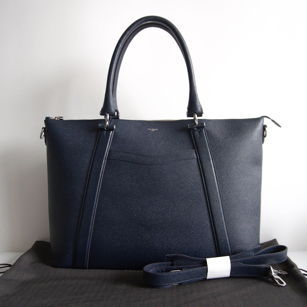 PELLE MORBIDA ネイビー ビジネスバッグ PELLE MORBIDA（ペッレ モルビダ） ケアセット＋選べるノベルティ バッグ