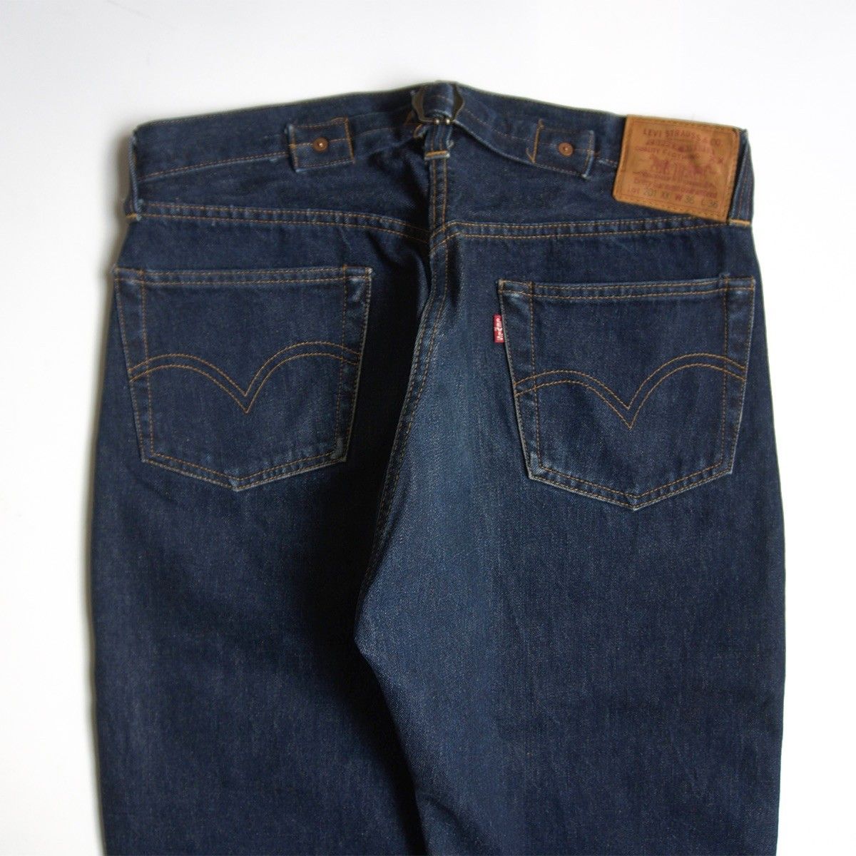 美品濃紺/バレンシア製】 LEVI'S 【201XX ビッグE デニムパンツ 】36
