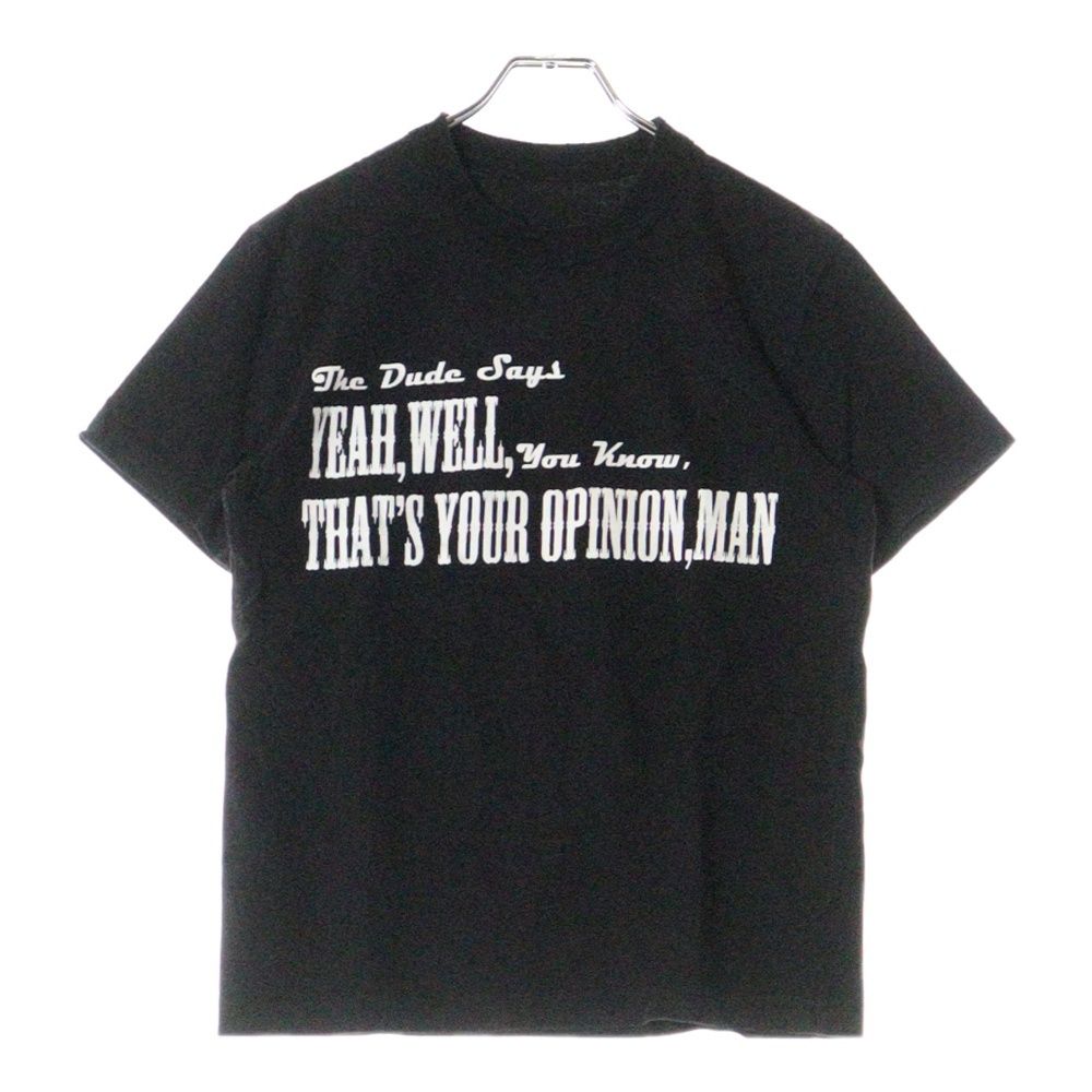 【2026，爆買い】 Sacai (サカイ) 20SS BIG LEBOWSKI T-Shirt ビッグリボウスキ プリント クルーネック 半袖 Tシャツ カットソー ブラック 20-0056S Tシャツ