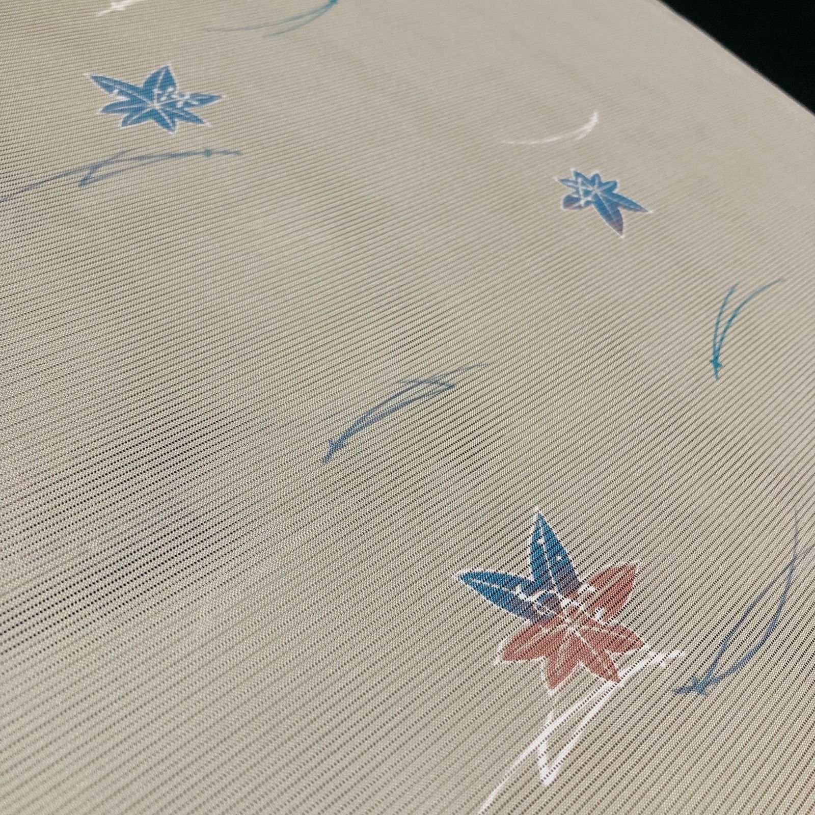 【予約済】y88【着物と帯 オレンジ】割と綺麗なポリエステル化繊小紋着尺反物5点 着物と帯オレンジ y178◾️割と綺麗な夏物駒絽ポリエステル化繊小紋