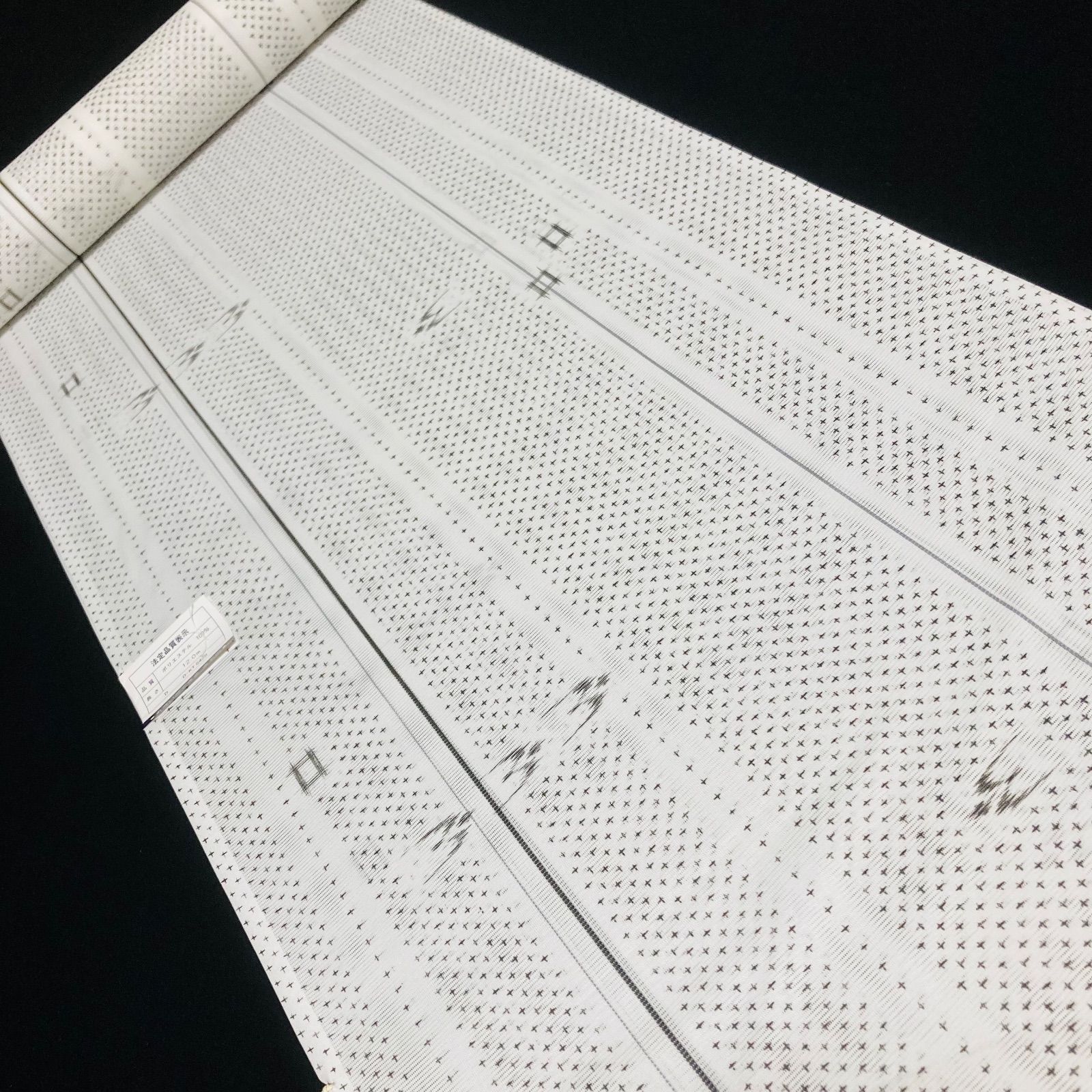 【予約済】y88【着物と帯 オレンジ】割と綺麗なポリエステル化繊小紋着尺反物5点 着物と帯オレンジ y178◾️割と綺麗な夏物駒絽ポリエステル化繊小紋