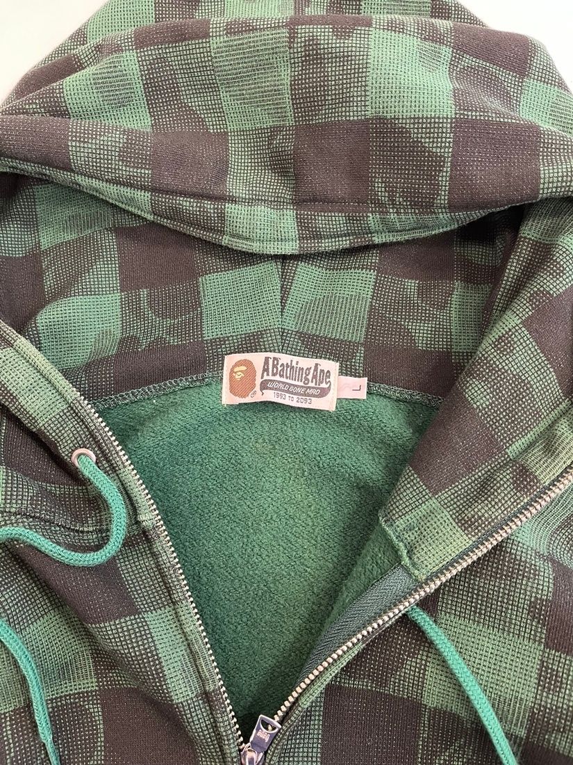 ア ベイシング エイプ A BATHING APE チェック CAMO FULL ZIP UP