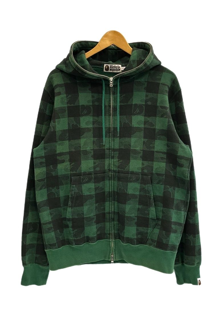ア ベイシング エイプ A BATHING APE チェック CAMO FULL ZIP UP