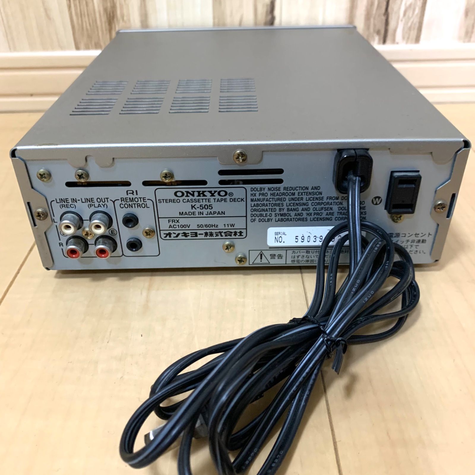 美品】ONKYO K-505 カセットデッキ/オンキョー - メルカリ