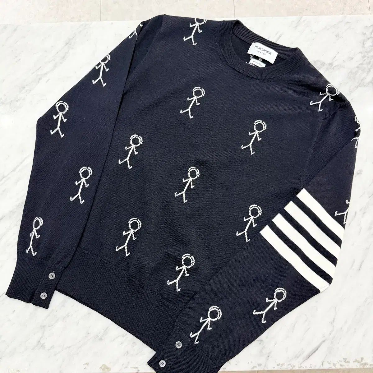 正規品 Thom Browne（トム・ブラウン）斜めボーダー 四本サイドライン Mr.Thom ニット