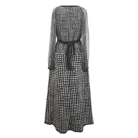 ジバンシィ GIVENCHY ヴィンテージ 水玉 ドット 長袖 ロング丈 フレア