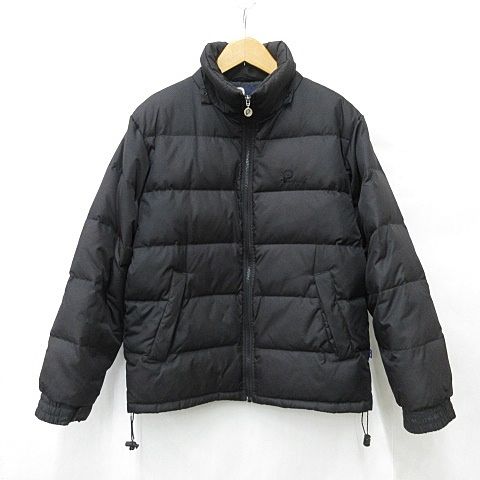 ペンフィールド PEN FIELD ダウンジャケット ジップアップ ロゴ 黒 ブラック L