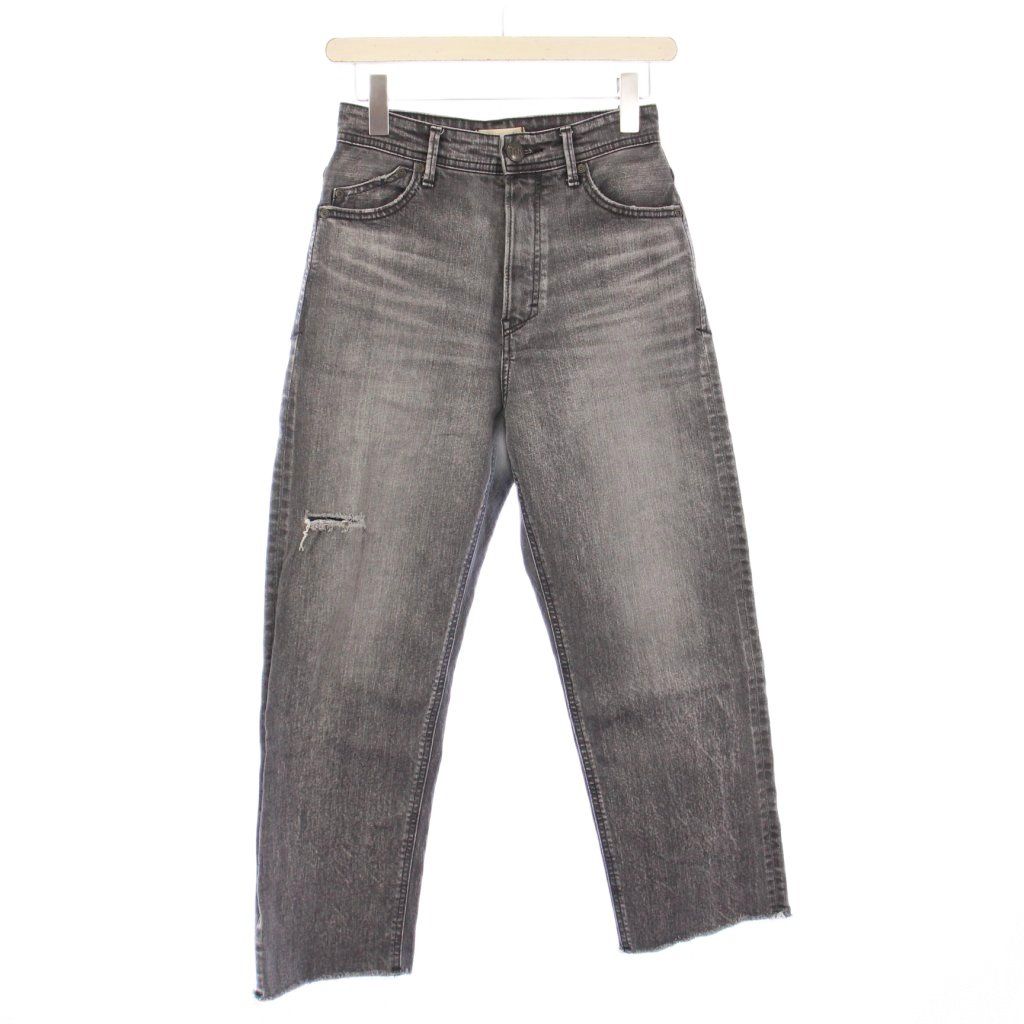 ヤヌーク YANUK 金子綾 クロップドデニムパンツ ジーンズ ジップフライ