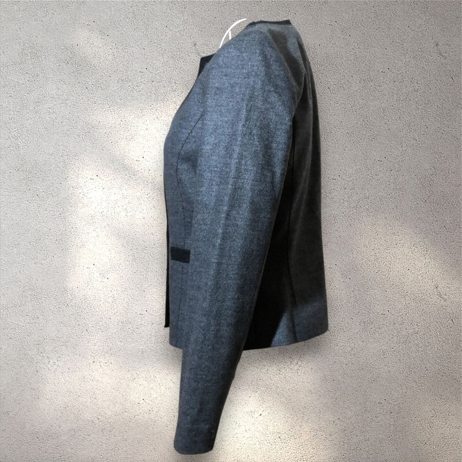 新品未使用タグ付きANAYIノーカラージャケットグレー薄手ウール38日本製 ANAYI アナイ ノーカラージャケット グレー 36 （S） - メルカリ