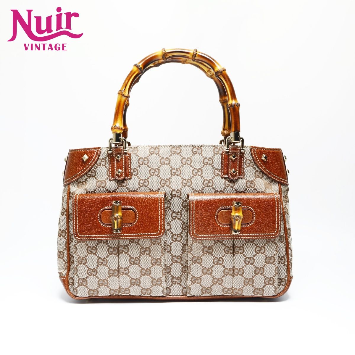 GUCCI グッチ ハンドバッグ GGキャンバス バンブー【中古】 - メルカリ
