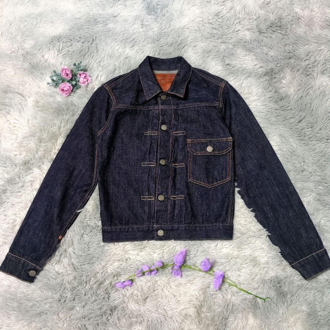 美品✨【LENO&CO リノアンドコー】1stデニムジャケット☆濃紺☆シンチ