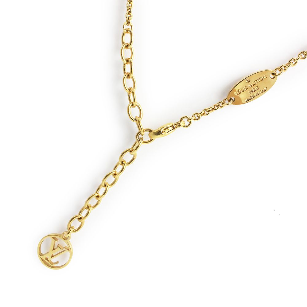 ルイ ヴィトン エセンシャル V ペンダント ネックレス ゴールド M00857