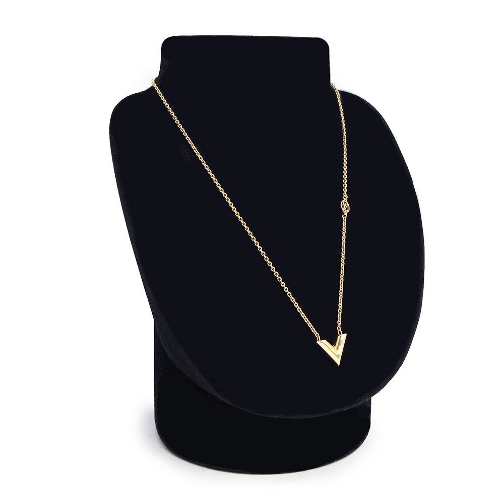 ルイ ヴィトン エセンシャル V ペンダント ネックレス ゴールド M00857