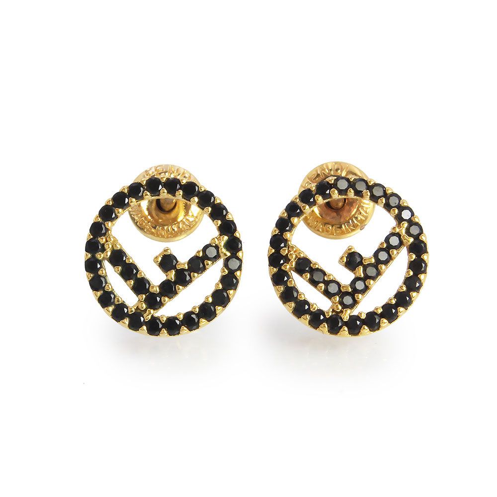 フェンディ ラインストーン エフ イズ フェンディ サークルF ピアス