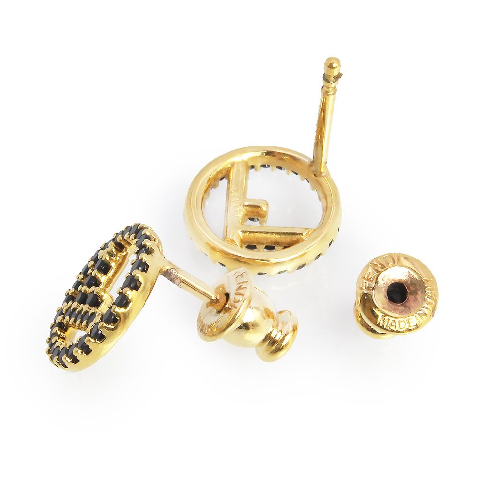 フェンディ ラインストーン エフ イズ フェンディ サークルF ピアス