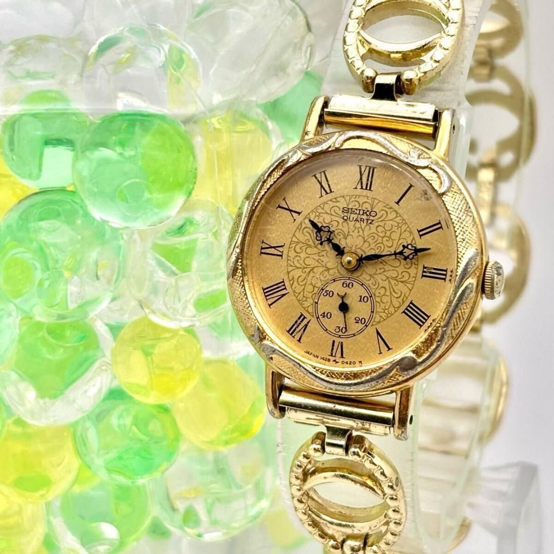 希少/新品電池】SEIKO セイコー スモールセコンド ゴールド レディース