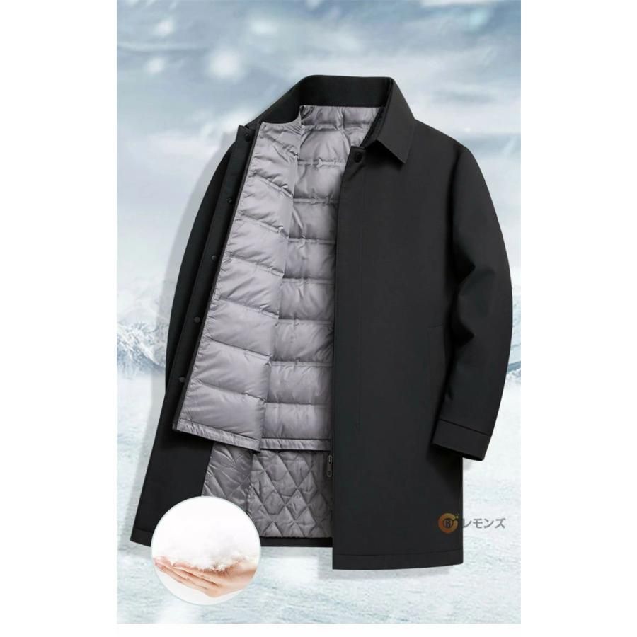 ステンカラーコート メンズ コート ビジネス コート ダウン ライナー ダウンベスト スプリングコート スーツ アウター 冬コート ハーフコート 防寒着 保温 通勤 ステンカラーコート メンズ コート ビジネス コート ダウン ライナー