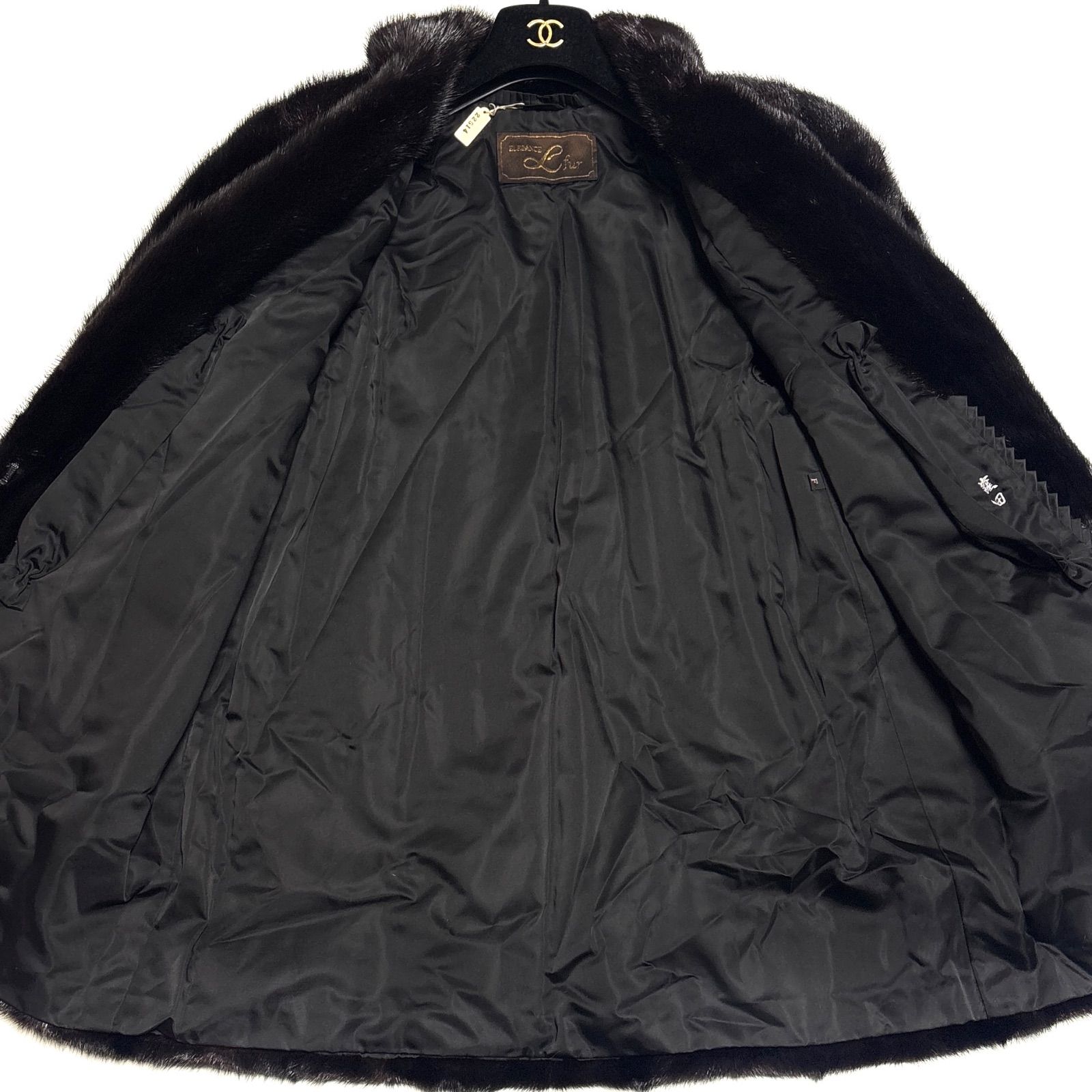 美品】 タグ付 最高級 ミンクファーコート ELEGANCE L fur リアル