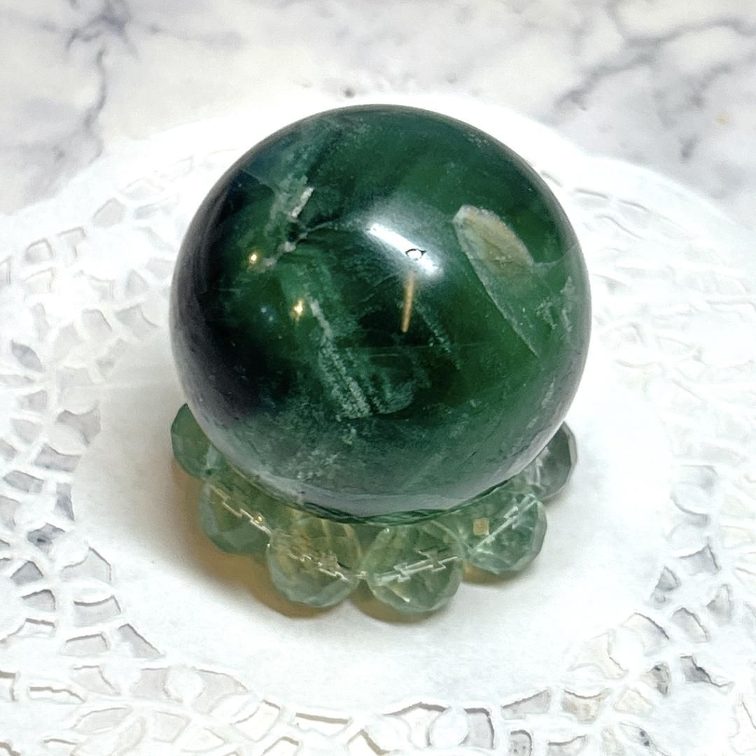 E17071】フローライト球 40 グリーン 蛍石 スフィア＊Fluorite＊sphere