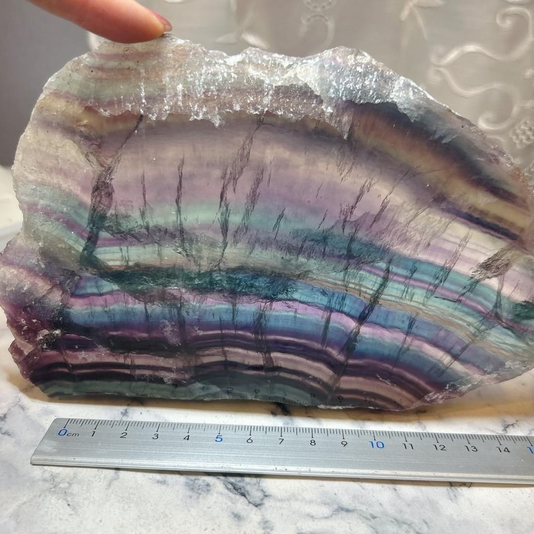 ✨美しい色合いと模様✨イエロー フローライト ダブルポイント 天然石 原石 置物 ✨美しい色合いと模様✨イエロー フローライト ダブルポイント 天然石