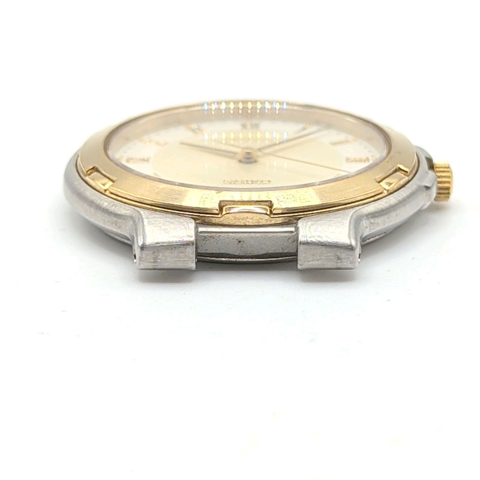 SEIKO Dolce 5E31-6D40 Watch QZ Men's Gold Dial Silver Y2K 00S