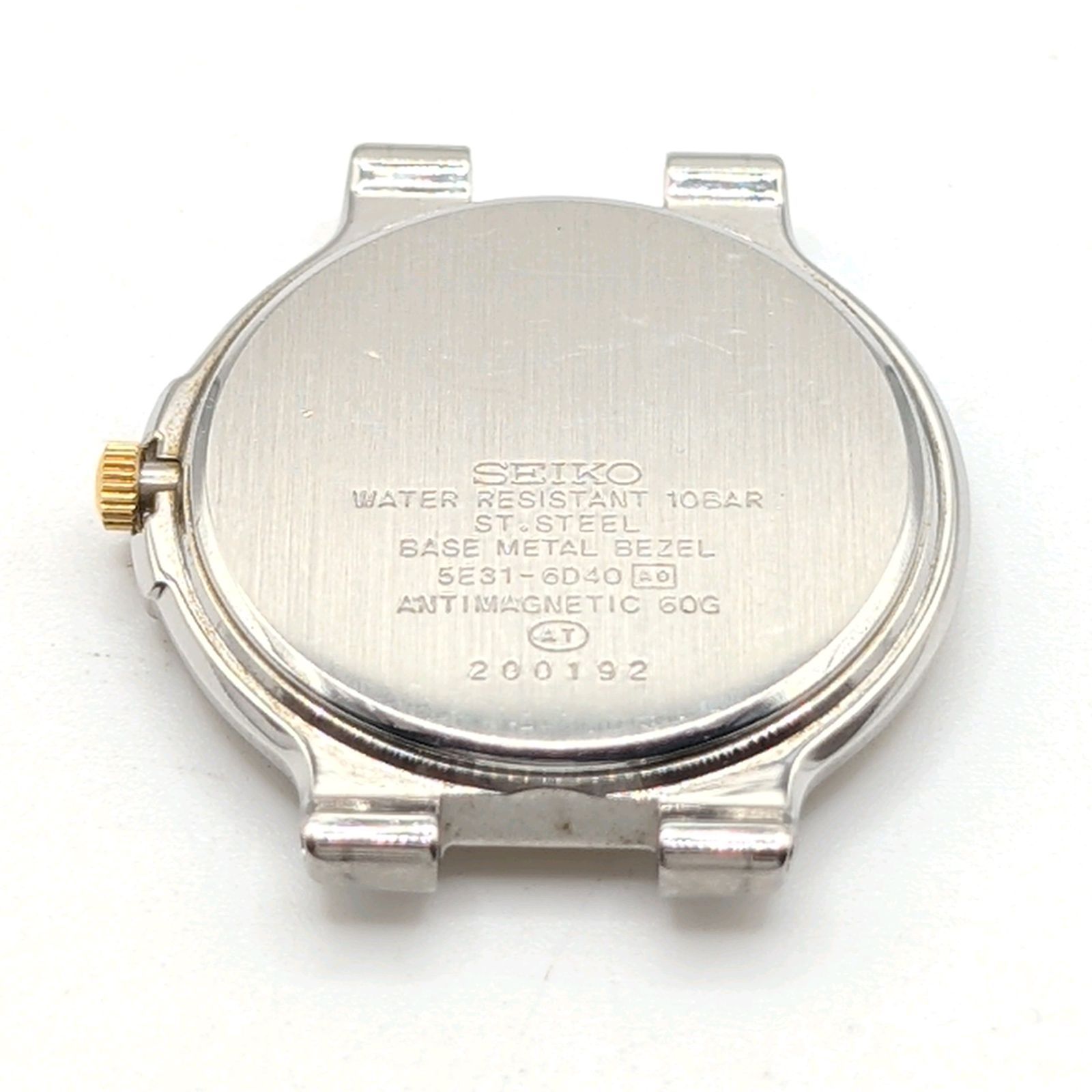 SEIKO Dolce 5E31-6D40 Watch QZ Men's Gold Dial Silver Y2K 00S