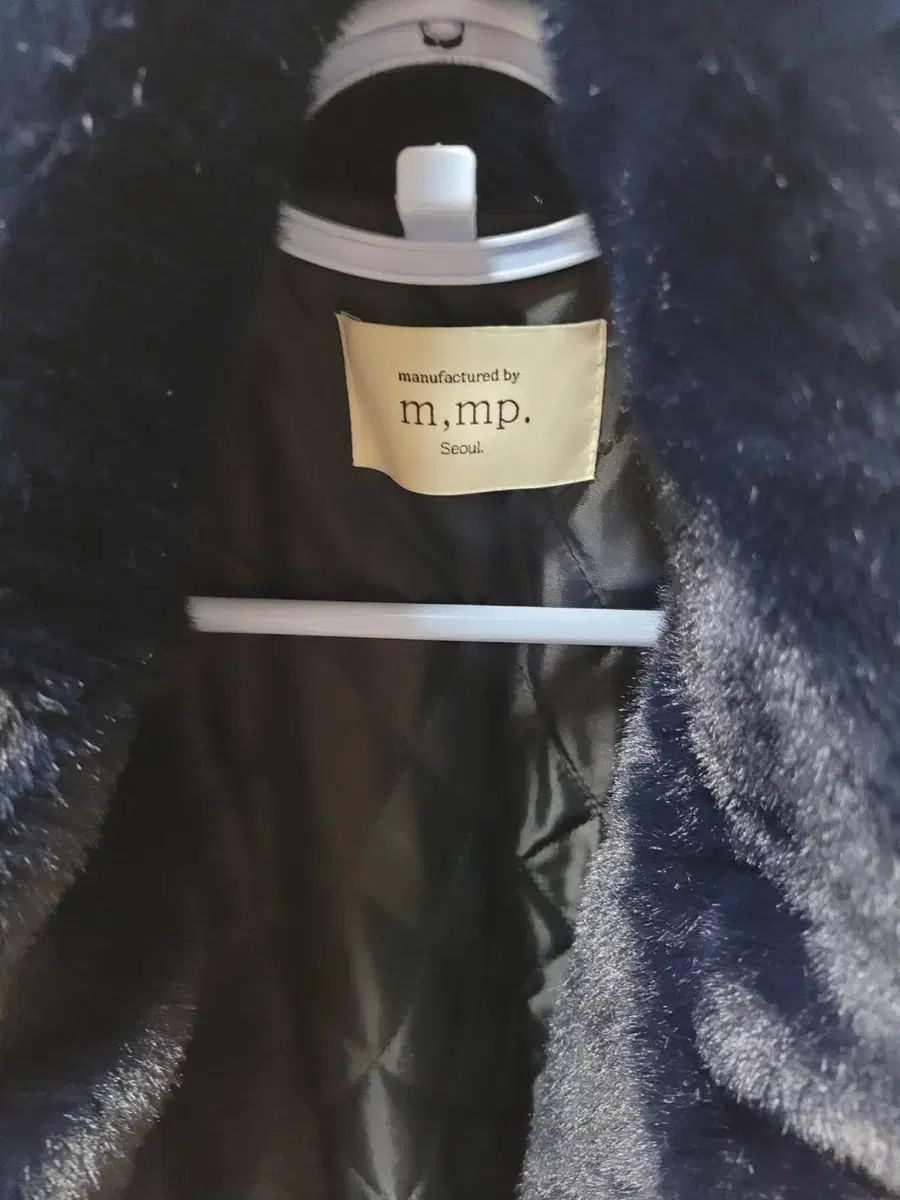 m ショップ mp ネイビー ファー コート エムドット em. ファーケープ