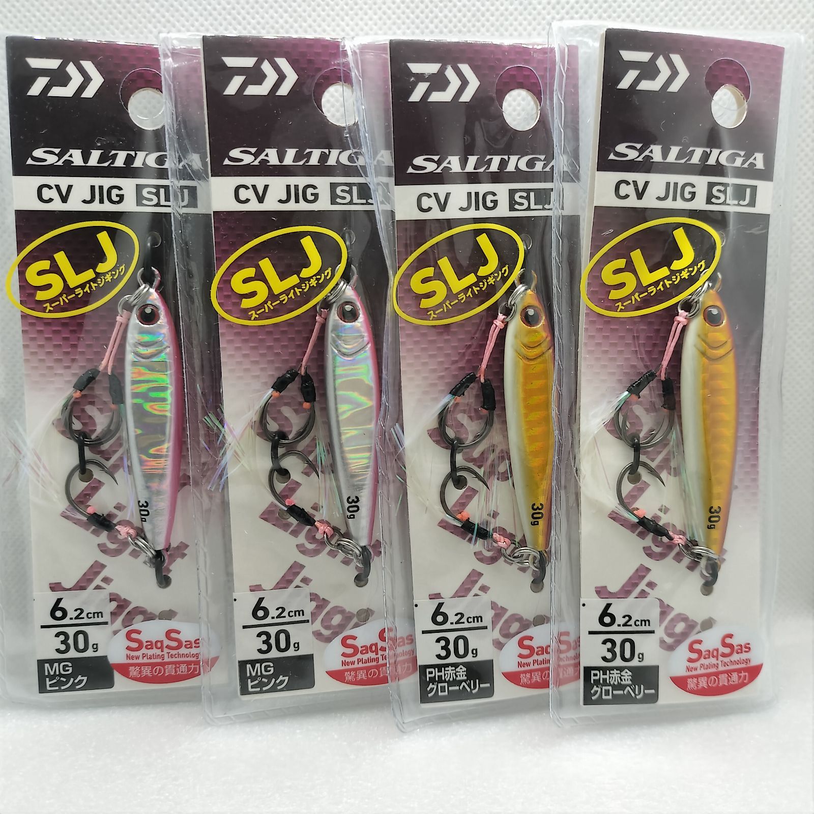 ダイワ ソルティガ CV JIG SLJ 30g MGピンク PH赤金グローベリー 4個