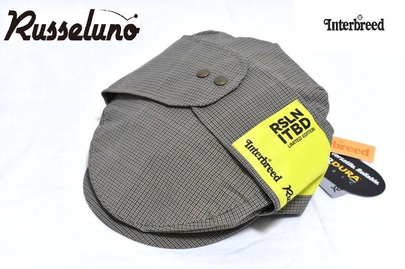人気セール，格安 【定価１万1000円】新品 インターブリード ラッセルノ ゴルフ コーデュラ ハンチング キャップ NX-1942113 ベージュ ゴルフウェア 帽子 ハンチング